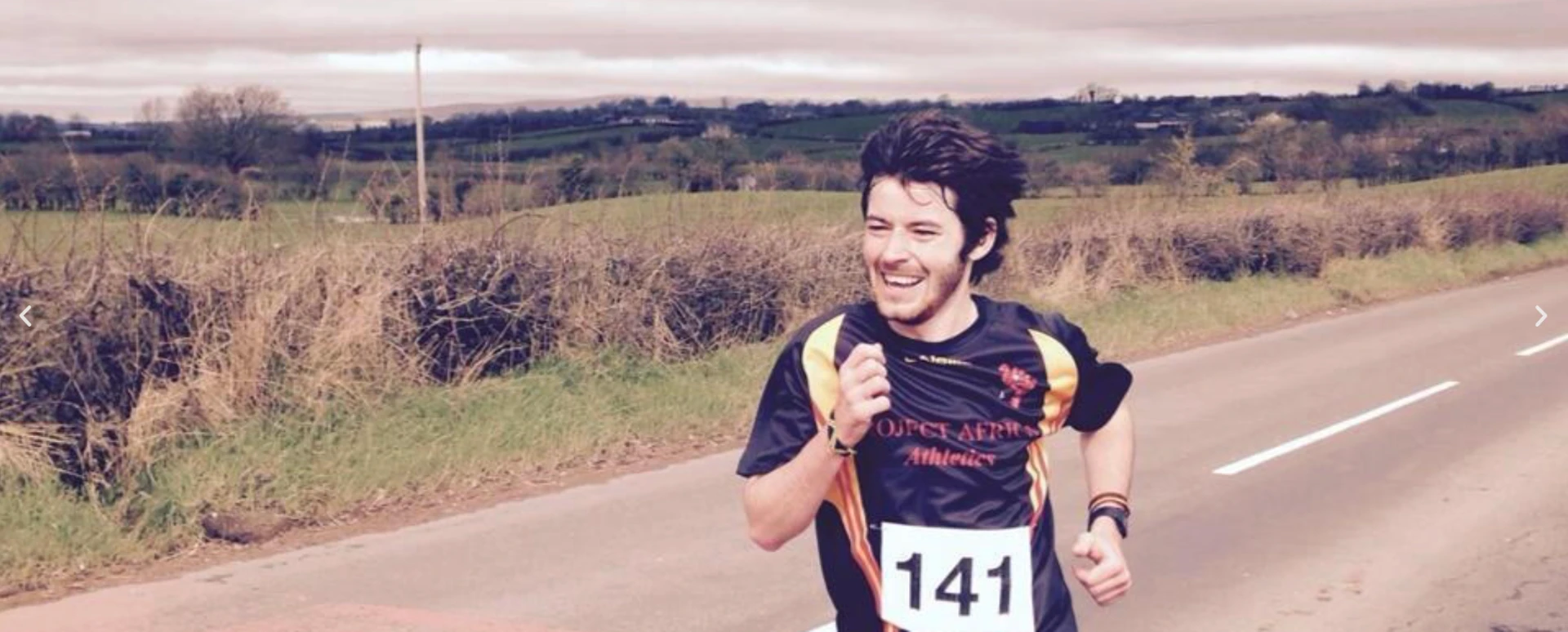 Ciaran Collins racing on a country road